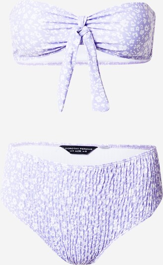 Dorothy Perkins Bikini 'Ditsy' w kolorze liliowy / białym, Podgląd produktu