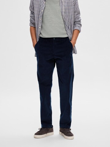 SELECTED HOMME Regular Chinobyxa 'Miles' i blå: framsida