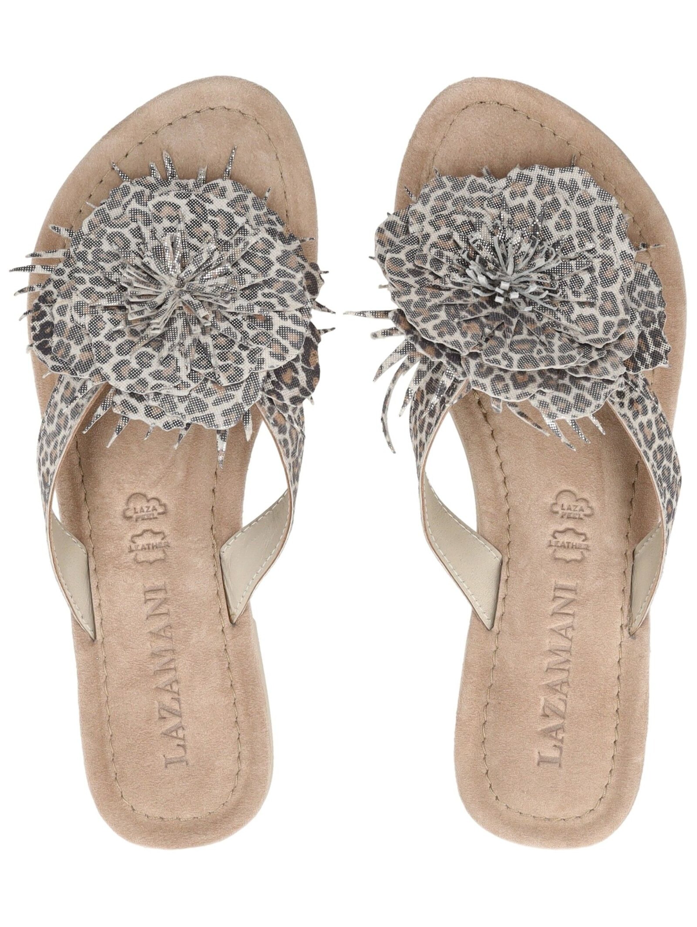Tongs LAZAMANI en beige