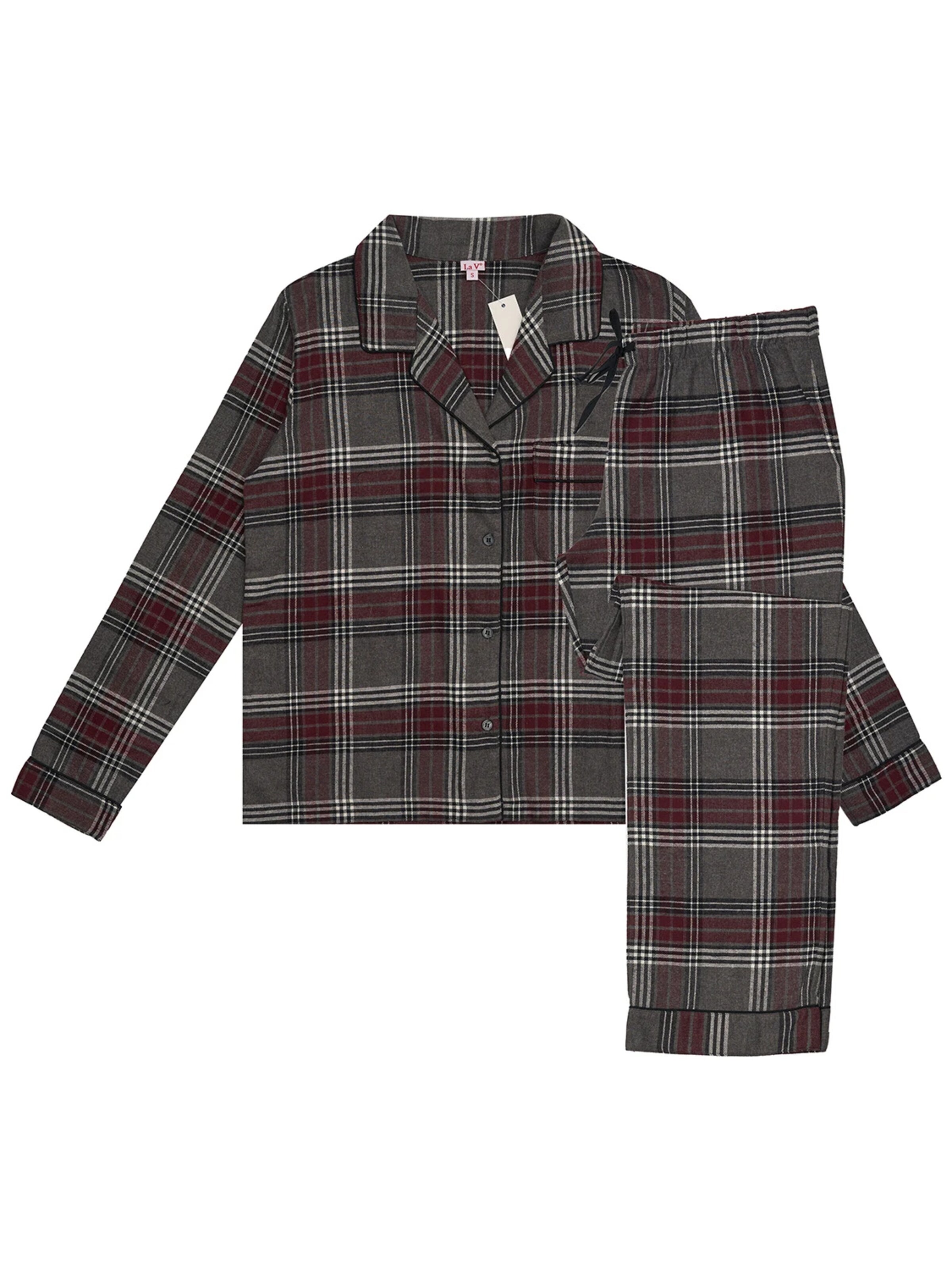 La V Pyjama in Grijs