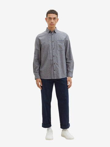 Coupe regular Chemise TOM TAILOR en bleu