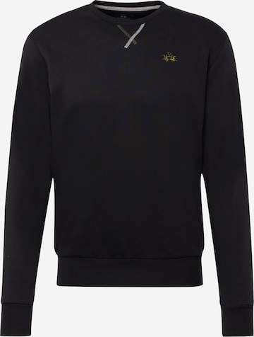 La Martina Sweatshirt in Black: front