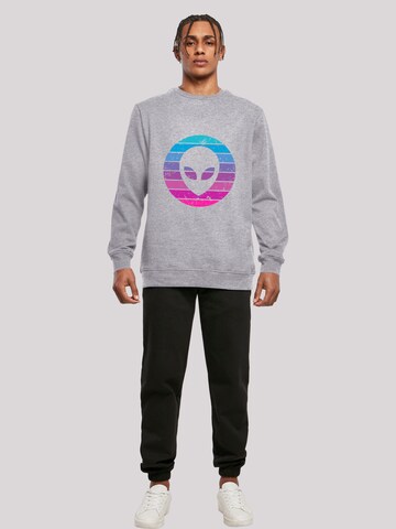 Sweat-shirt 'Alien Kopf' F4NT4STIC en gris