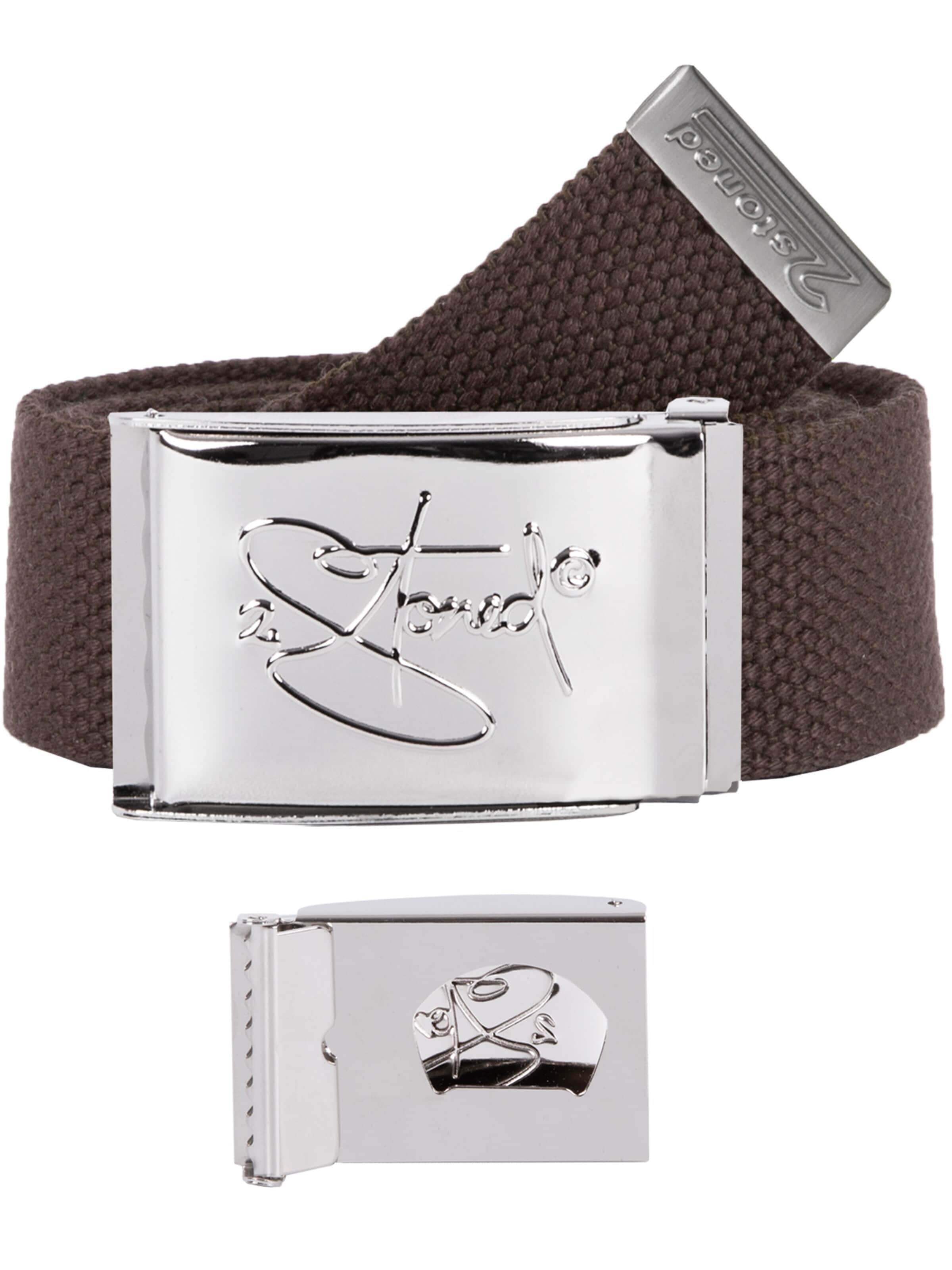 2Stoned Belt 'Classic Chrom Bottle-Opener' in Brown: front