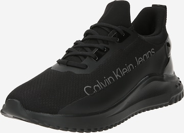Calvin Klein Jeans Ниски маратонки в черно: отпред