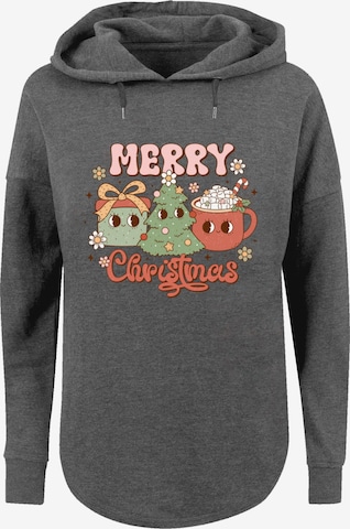F4NT4STIC Sweatshirt 'Merry Christmas' in Grau: Vorderseite