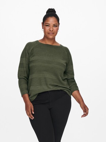 ONLY Carmakoma - Pullover 'Airplain' em verde: frente