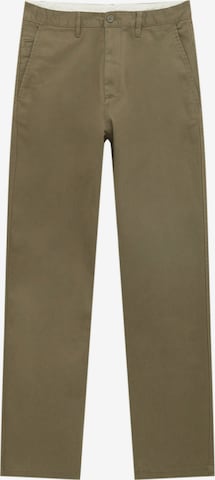 Pull&Bear Normální Kalhoty – zelená: přední strana