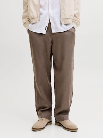 JACK & JONES Loose fit Chino trousers 'JJKarl Lawrence' in Brown: front