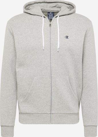 Champion Authentic Athletic Apparel Zip-Up Hoodie in Grey: front