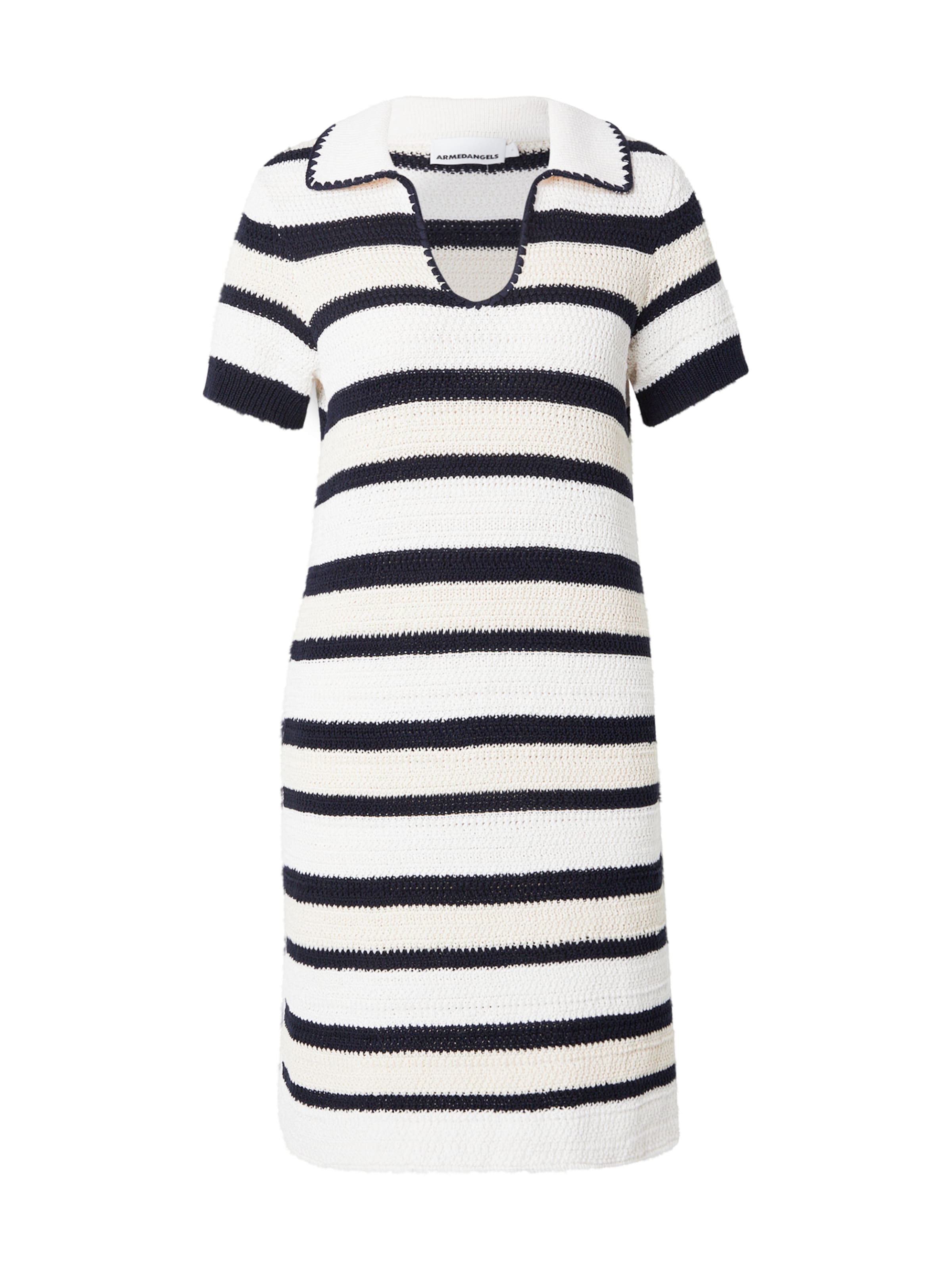 ARMEDANGELS Úpletové šaty 'PAOLINAA' – bílá: přední strana