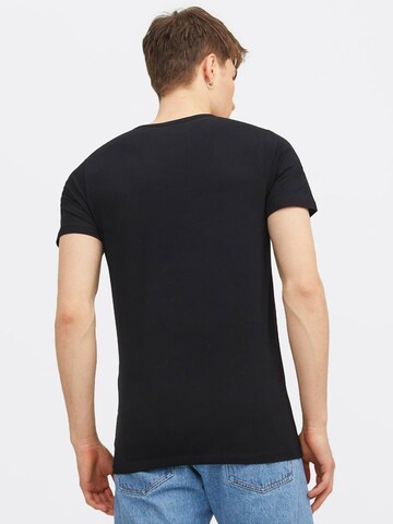 JACK & JONES T-Shirt 'JJO-Neck' in Schwarz