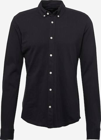 Only & Sons Button Up Shirt in Blue: front