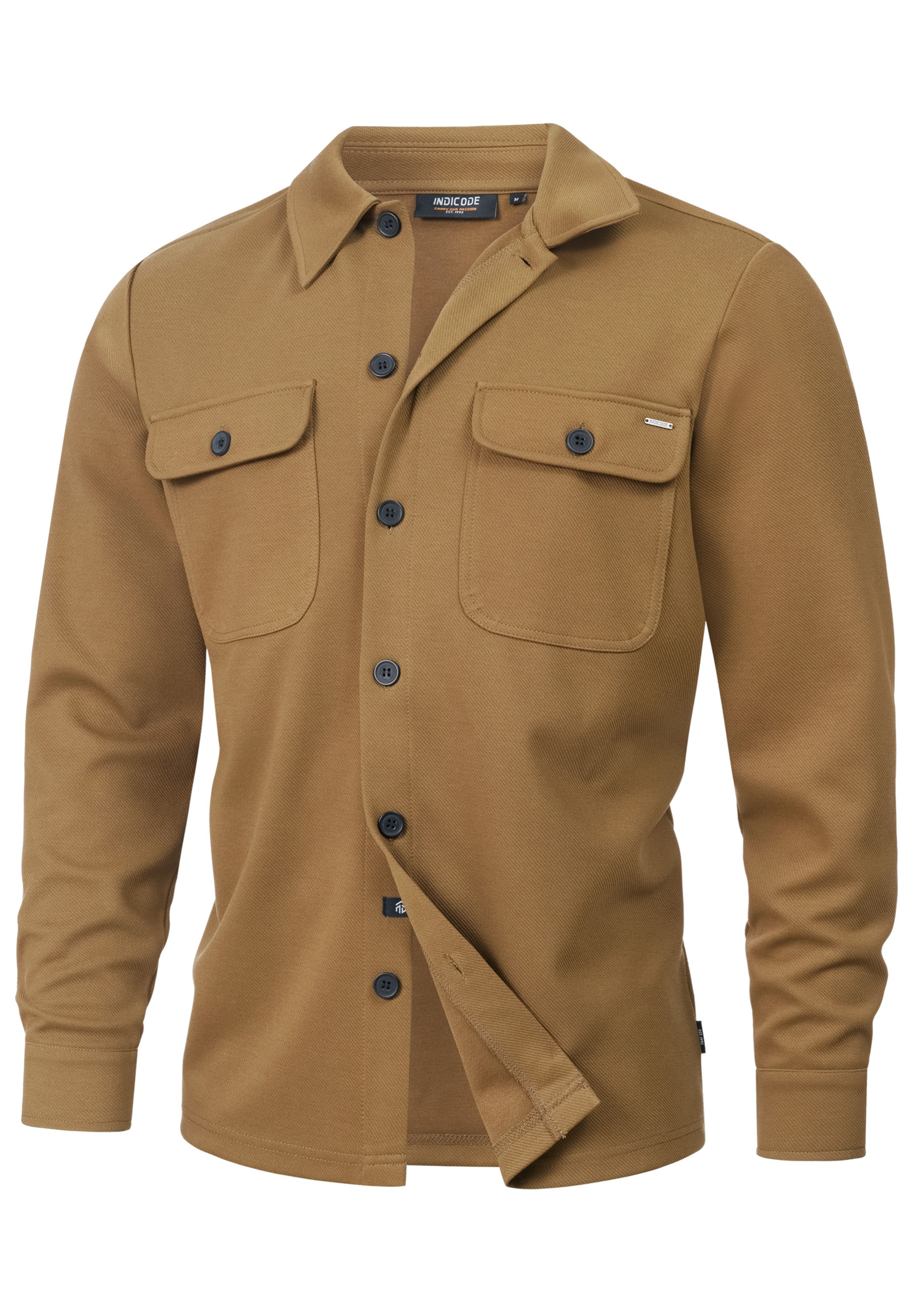 INDICODE JEANS Comfort fit Overhemd 'INNello' in Groen: voorkant