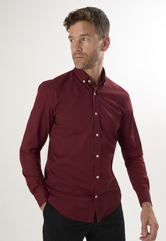 Felix Hardy Regular fit Button Up Shirt in Red: front