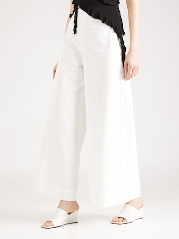 Wide leg Pantaloni 'Rosa' di King Louie in bianco: frontale