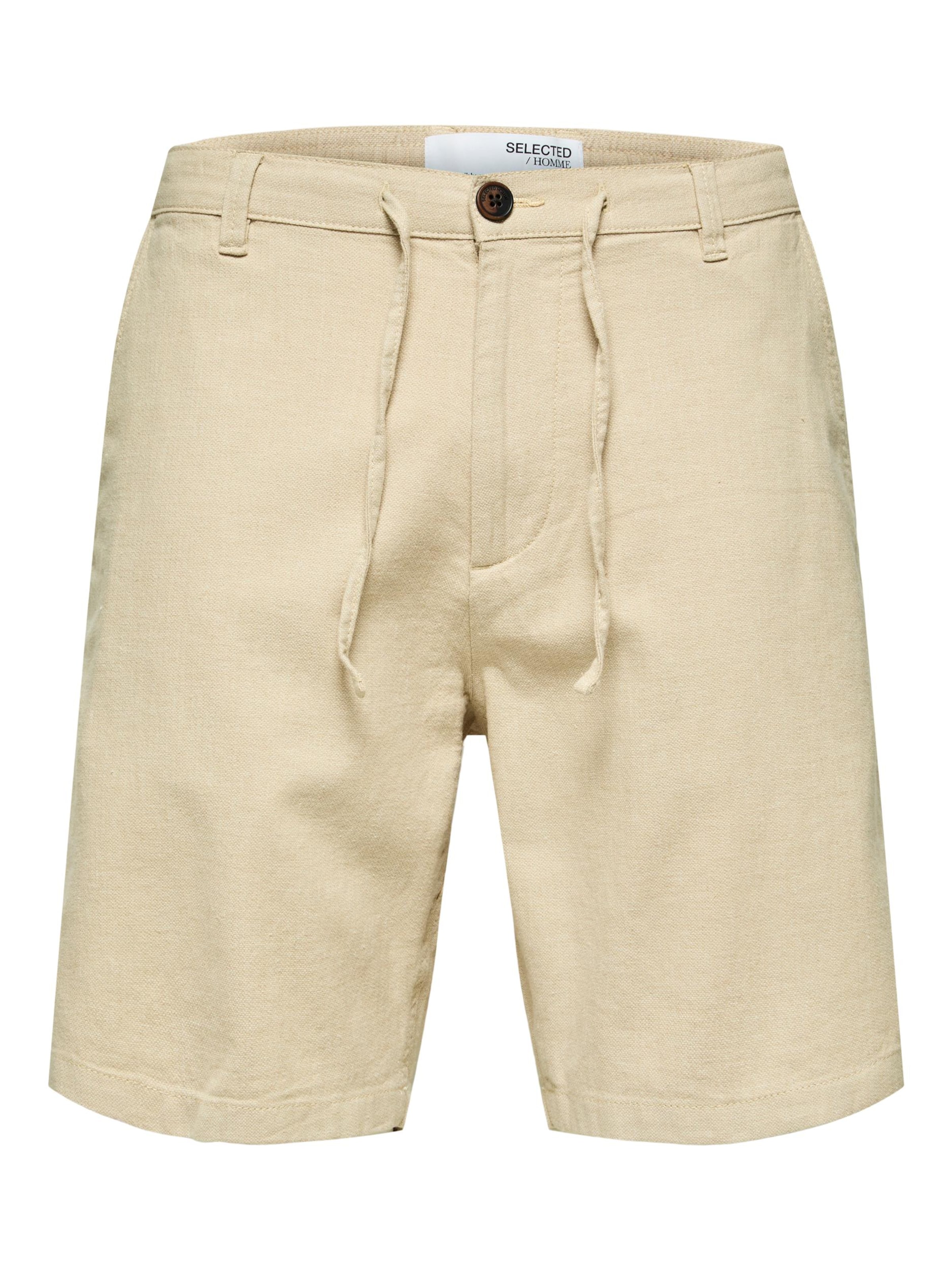 SELECTED Regular Pants 'SLHBrody' in Beige: front