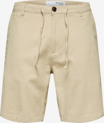 Pantalon chino 'Brody' SELECTED HOMME en beige : devant