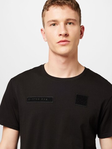 G-Star RAW T-Shirt 'Velcro' in Schwarz