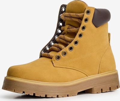 Bershka Buty sznurowane w kolorze pueblo / ciemnobrązowym, Podgląd produktu