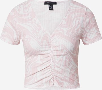 T-shirt 'MARBLE' NEW LOOK en rose : devant