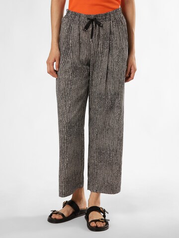 OPUS Tapered Pleat-front trousers 'Mahola' in Black: front