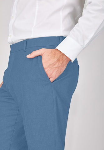 Coupe slim Pantalon à plis Steffen Klein en bleu