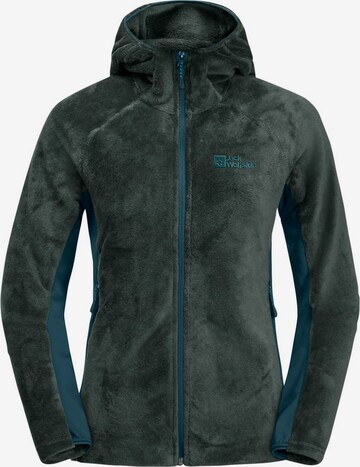 JACK WOLFSKIN Fleece jas in Groen: voorkant