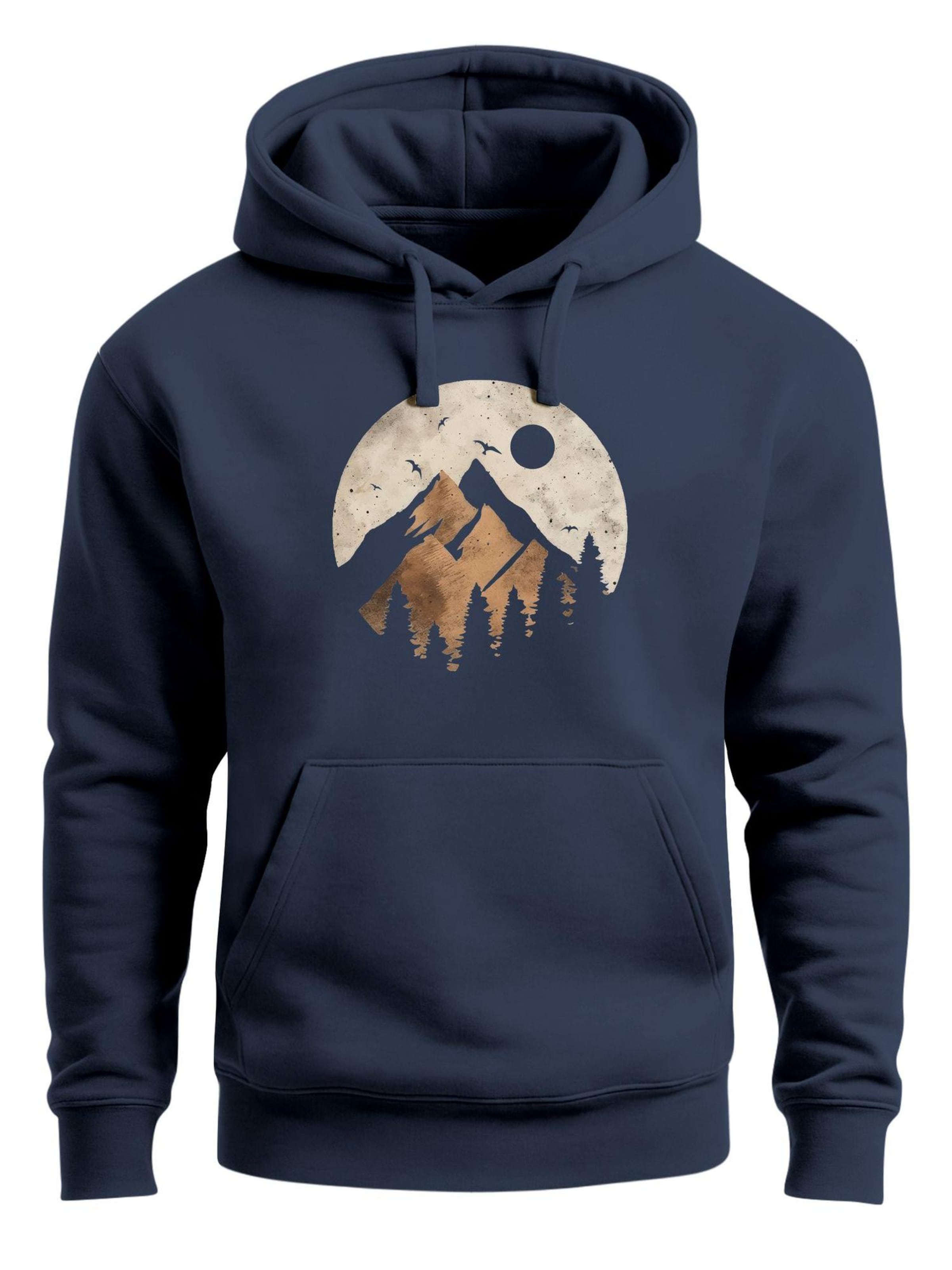 Neverless Sweatshirt 'Mountain Scape'‌‌ in Blau: Vorderseite