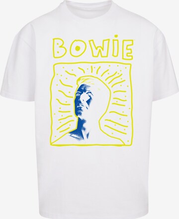 F4NT4STIC Shirt 'David Bowie Rock Music Band 90s' in Wit: voorkant