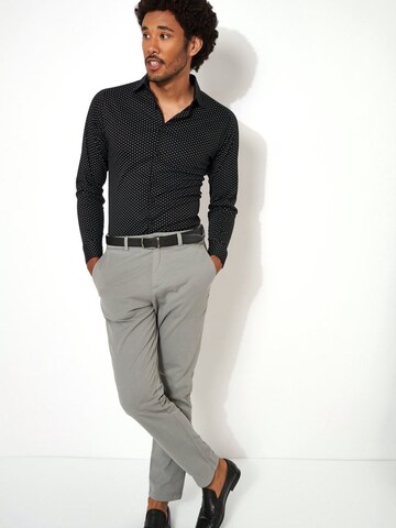 DESOTO Slim fit Button Up Shirt 'Kent' in Black