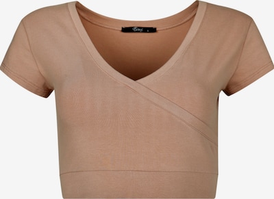 Evoni Top 'aus Baumwolle Bauchfrei' in hellbraun, Produktansicht