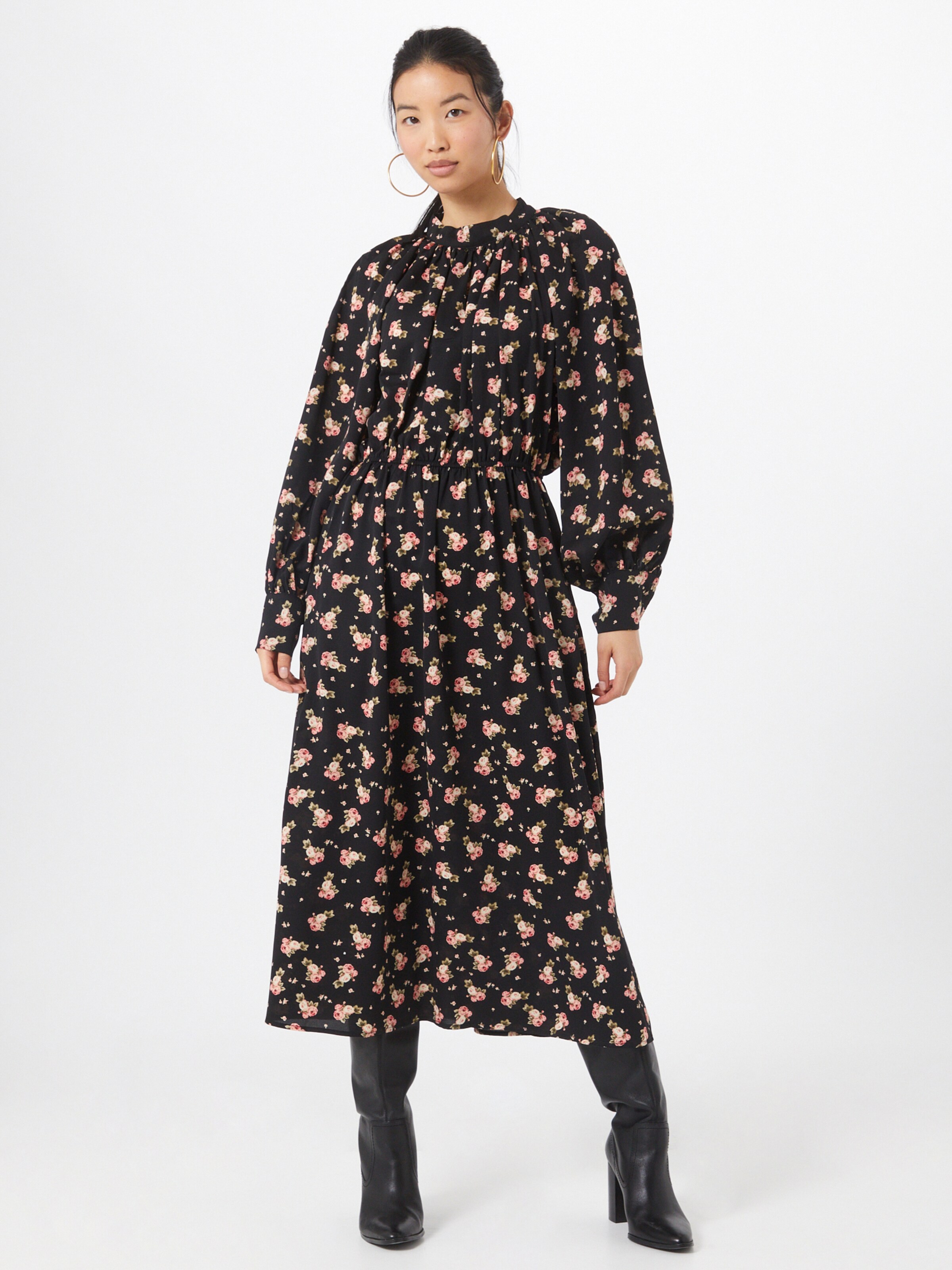 Frauen Große Größen Louche Kleid 'Neima Rose' in Blau, Navy - TO06088 Frauen Große Größen Louche Kleid 'Neima Rose' in Blau, Navy - TO06088