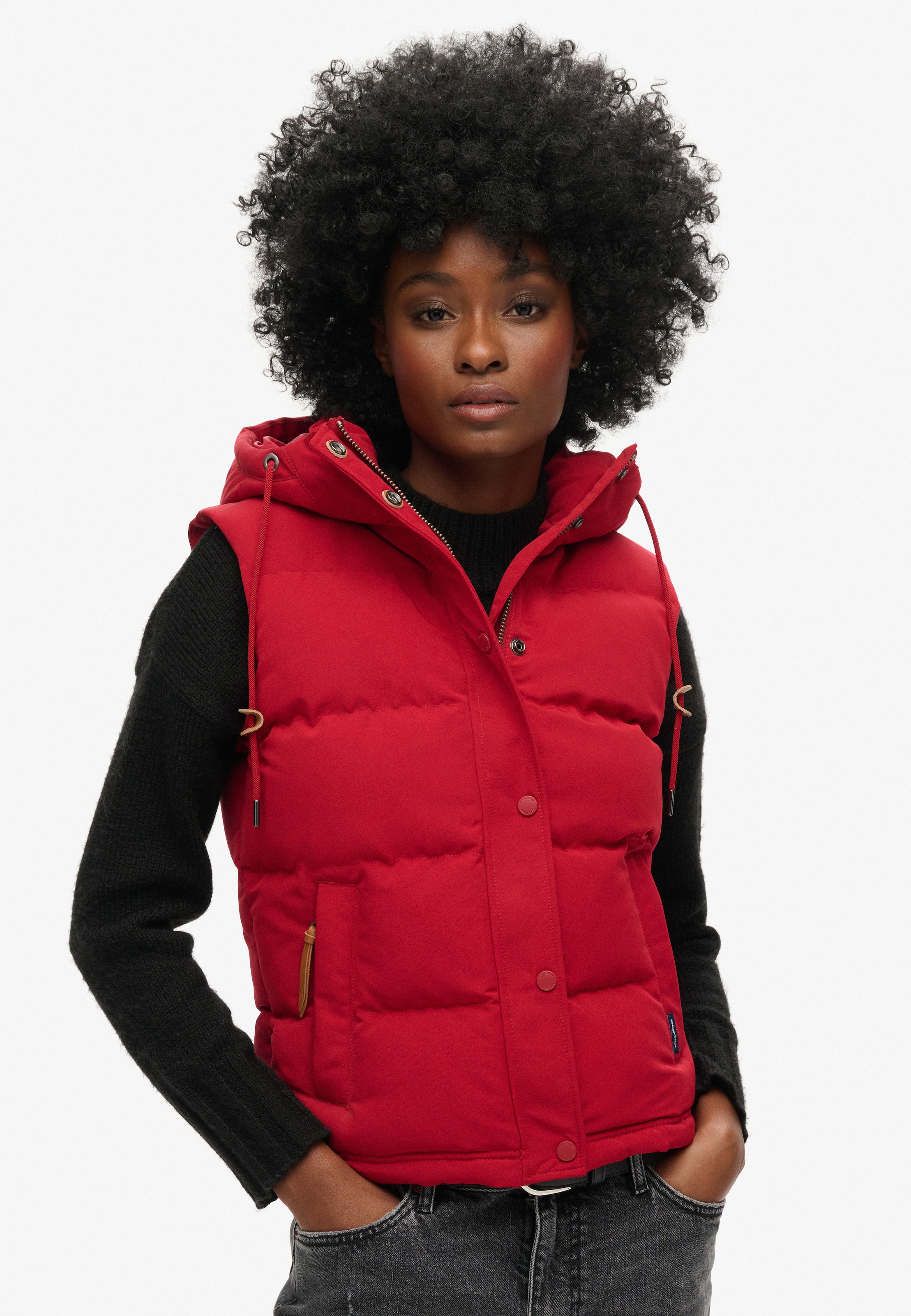 Superdry Bodywarmer in Rood: voorkant