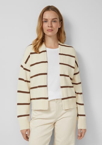 s.Oliver Gebreid vest in Beige: voorkant