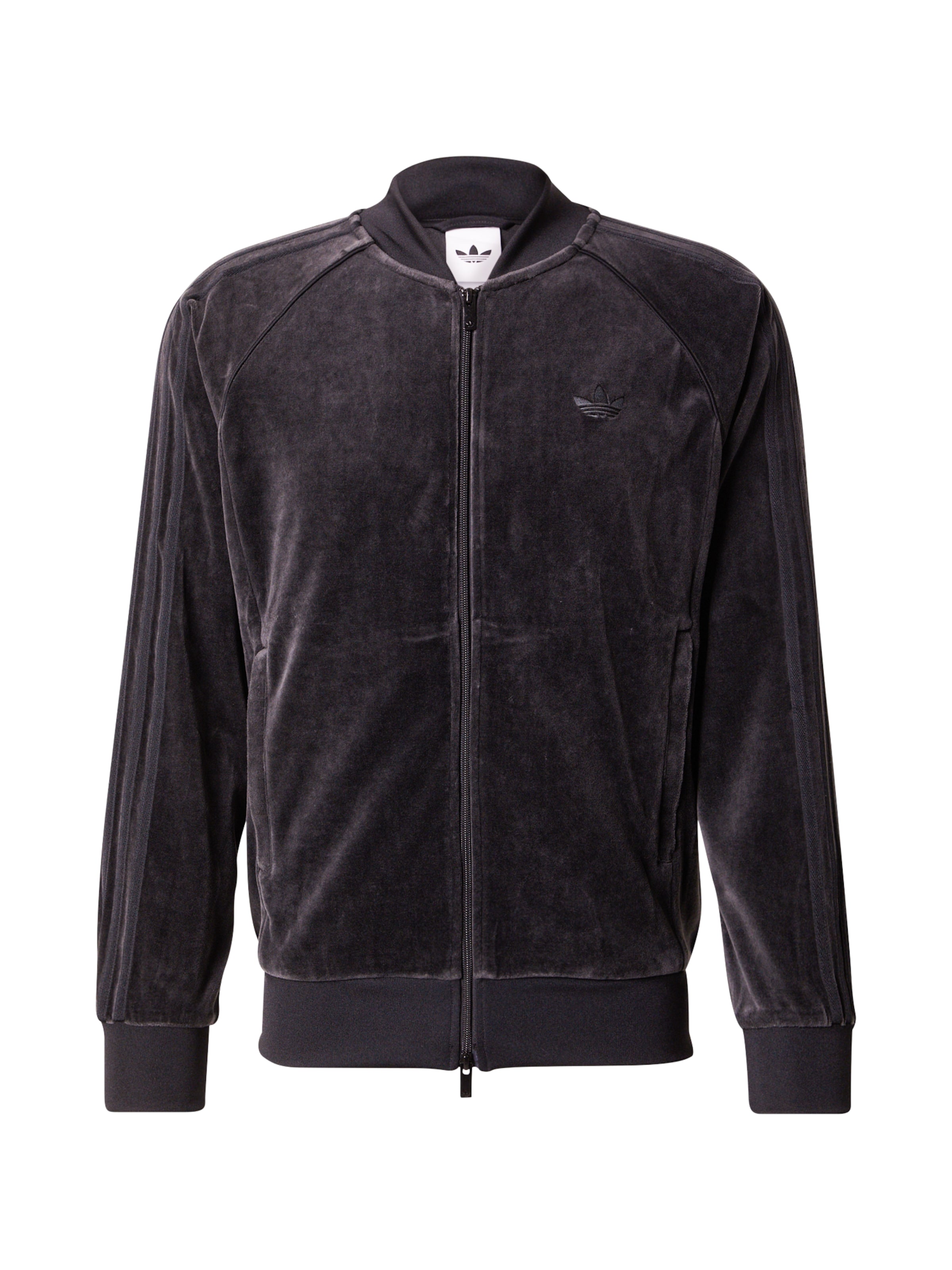 ADIDAS ORIGINALS Sweatjacke in Schwarz: Vorderseite