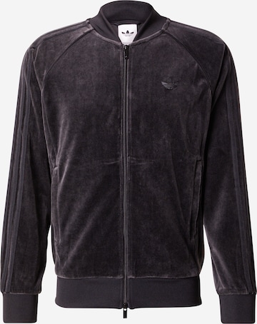ADIDAS ORIGINALS Кофта на молнии в Черный: спереди