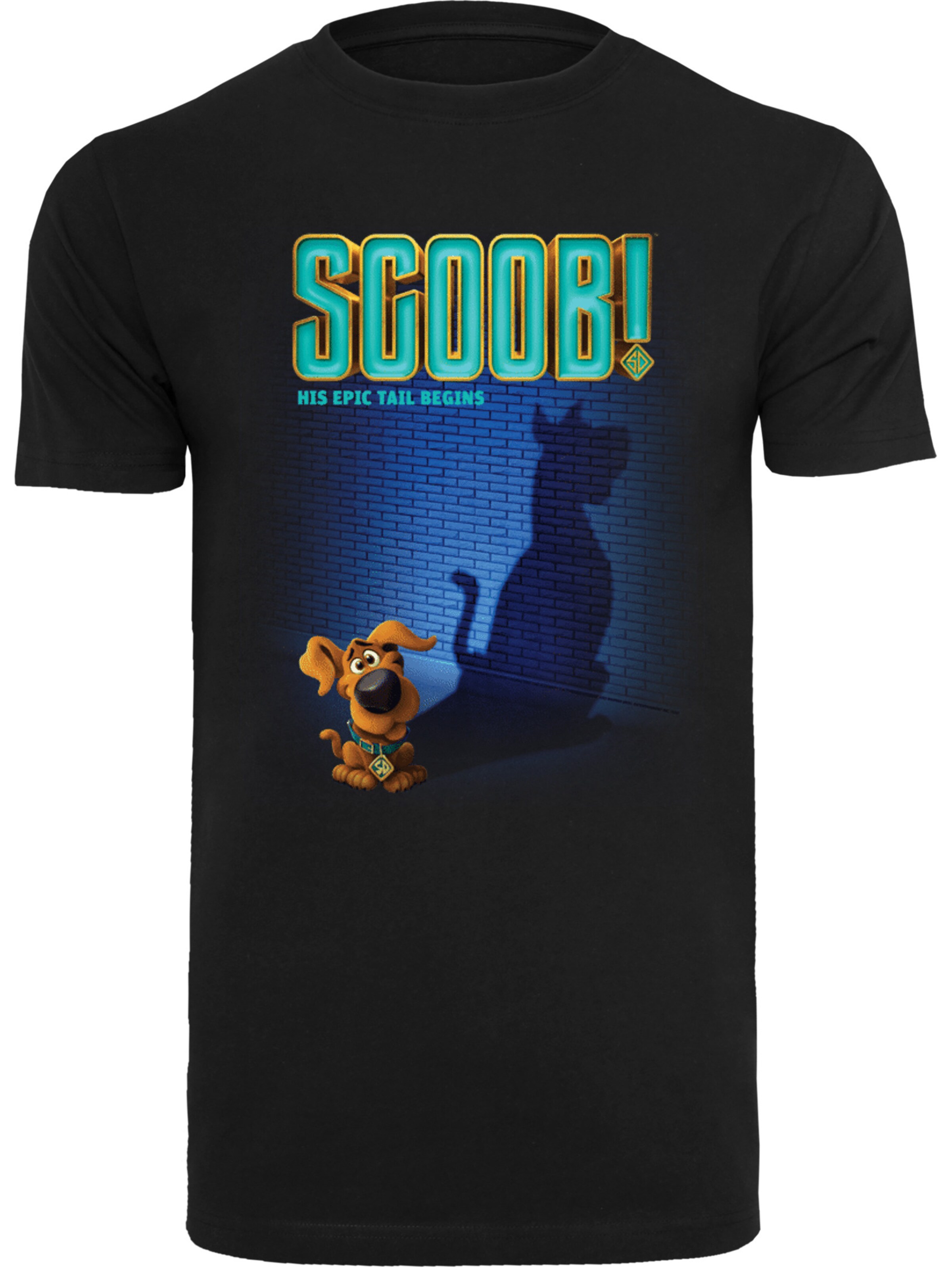 F4NT4STIC Shirt 'Scoopy Doo Movie Poster' in Black: front