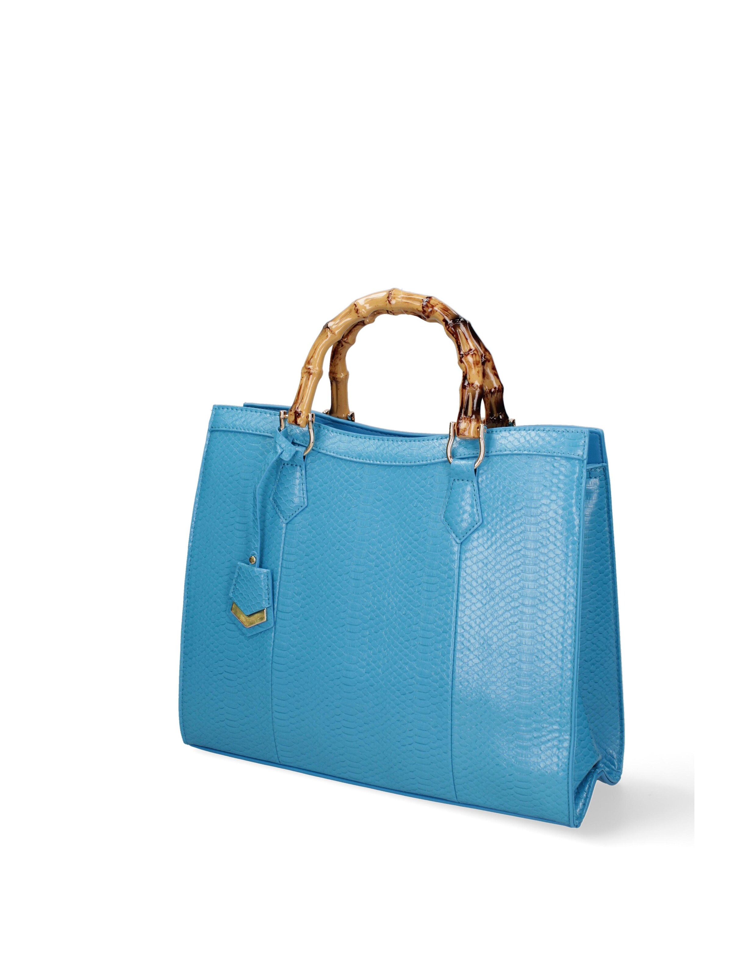Borsa a spalla 'Borsa a Spalla Donna Ecopelle Vegana con Manico Bambù' di Diana&Co. in blu
