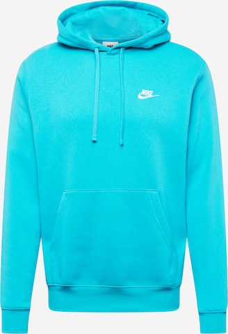 Nike Sportswear Klasický střih Mikina 'Club Fleece' – modrá: přední strana