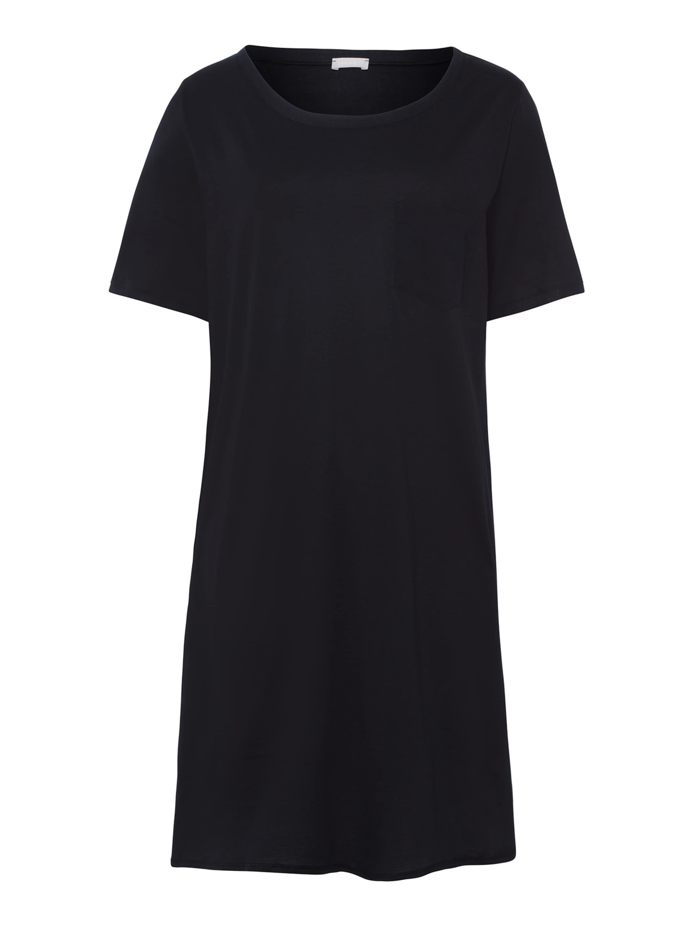 Chemise de nuit ' Cotton Deluxe  ' Hanro en noir : devant