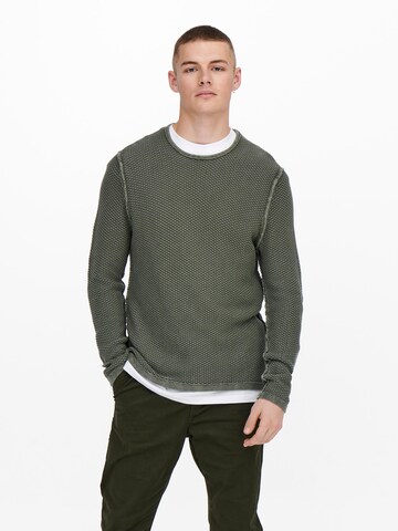 Only & Sons Pullover 'Pavo' in Grau: predná strana