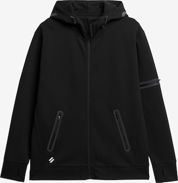 Veste de survêtement Superdry en noir : devant