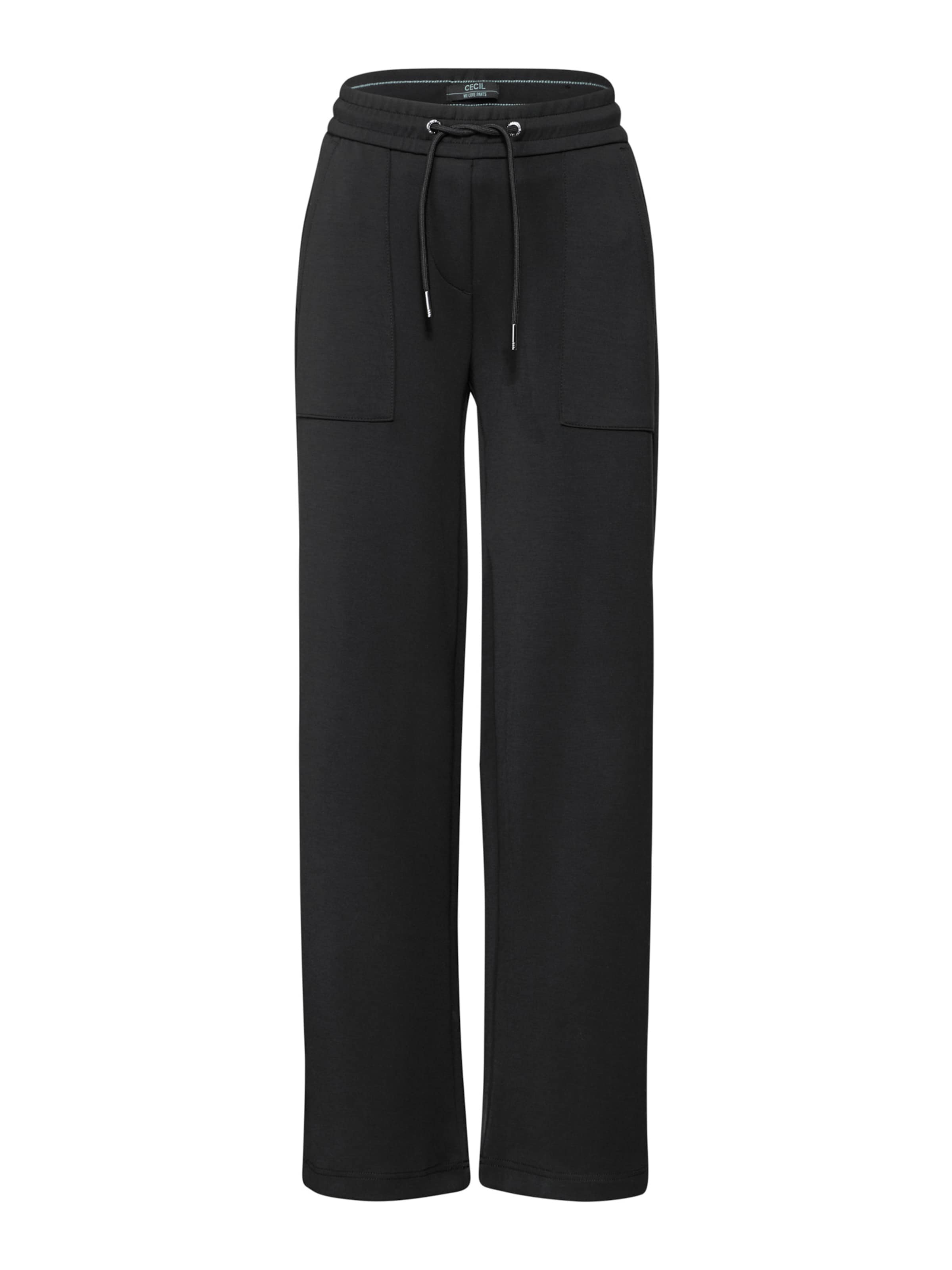 CECIL Wide leg Trousers 'Neele' in Black: front