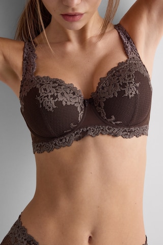 INTIMISSIMI Balconette Bra 'Sofia Pretty Flowers' in Brown