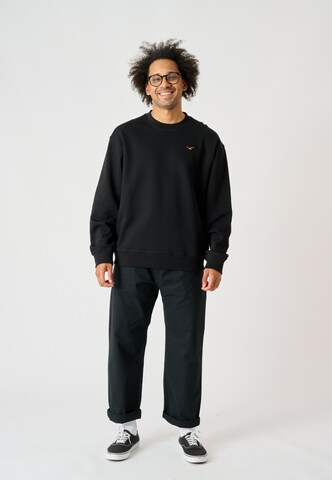 Cleptomanicx Sweatshirt 'Ligull Boxy' in Black