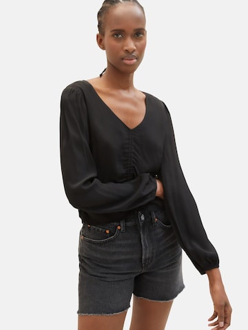 TOM TAILOR DENIM Blouse in Black