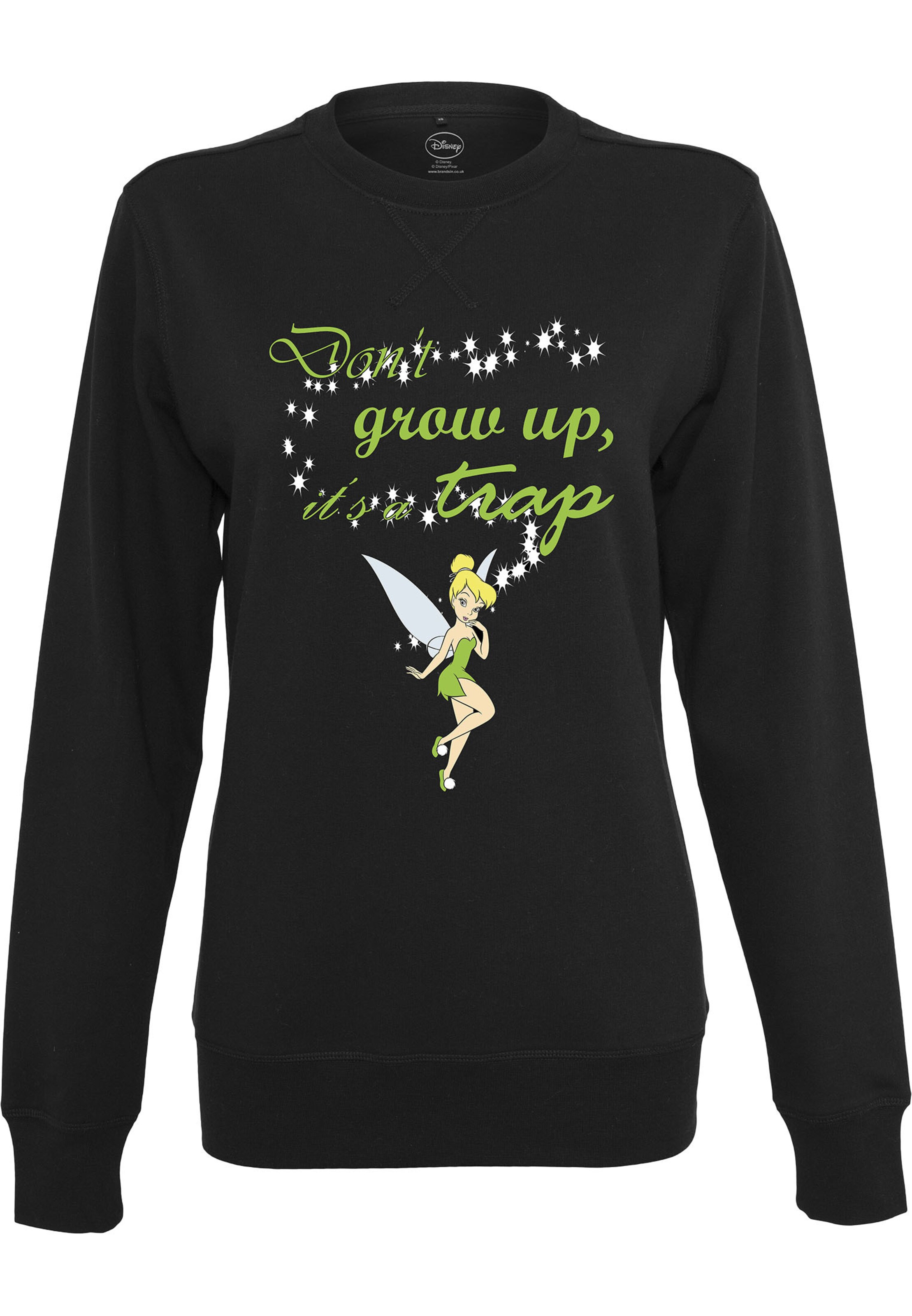 Merchcode Sweatshirt 'Dont Grow Up' in Schwarz: Vorderseite