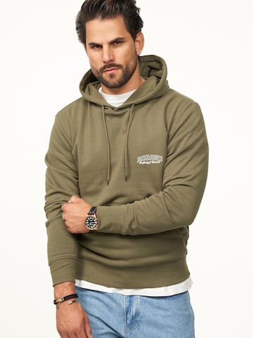 JACK JONES Sweatshirt 'JJINFINITYHOOD' in Green