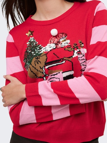 Pullover 'ONLXmas' di ONLY in rosso